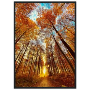 « Le chemin du paradis » Poster qualité musée en papier mat encadré en bois