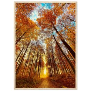 « Le chemin du paradis » Poster qualité musée en papier mat encadré en bois