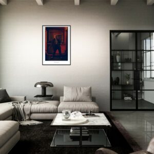 « Kioski Donna King »  en papier semi-brillant encadré en bois